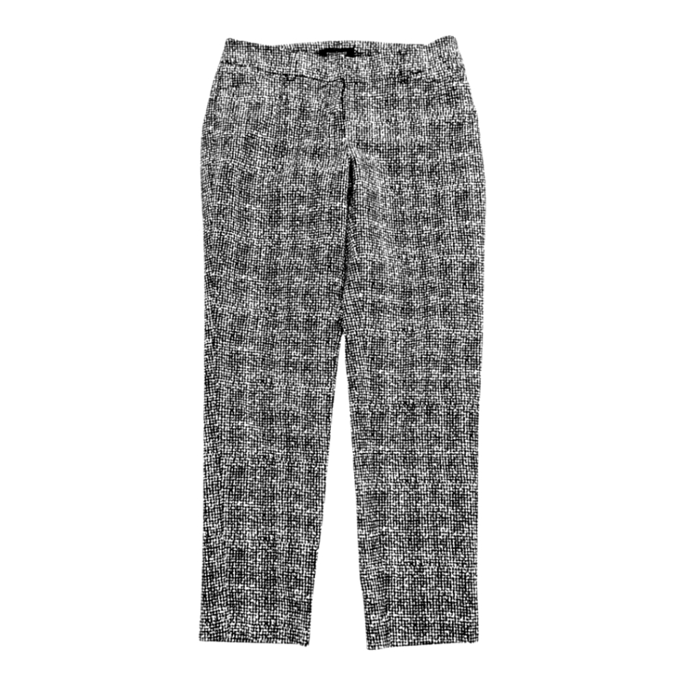 WHBM Black & White Textured Ankle Pants